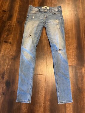 Hollister Light Blue Distressed Skinny Jeans